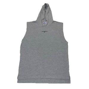 Retro Y2K Embroidered Gray Reebok Cut Off Hoodie